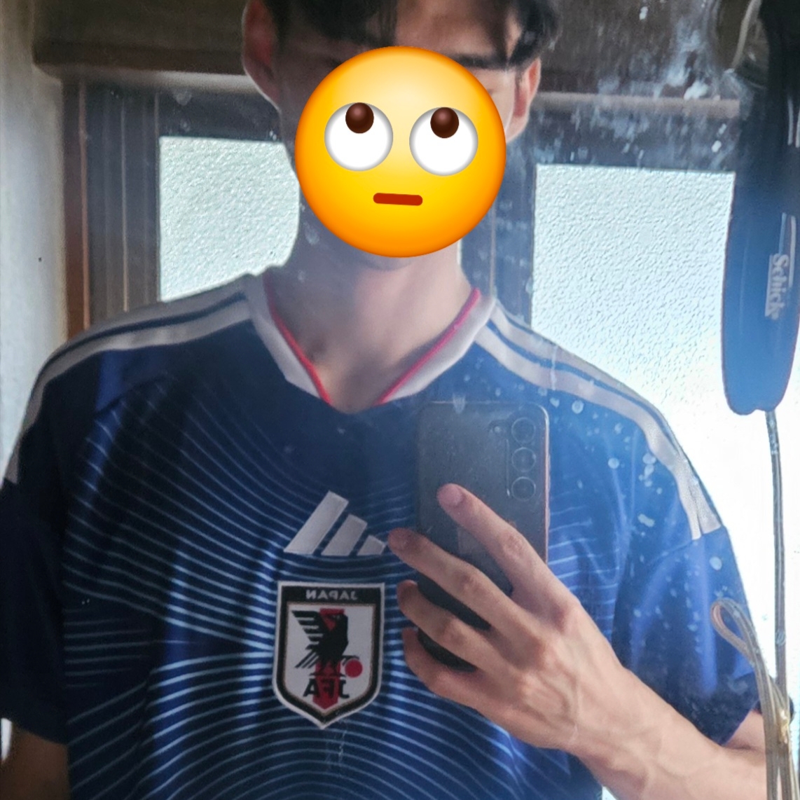 Adidas Japan 2026 Home Replica Jersey Japan Blue Ash Blue - KR Sizing (Non Marking Ver.) 착용 스타일