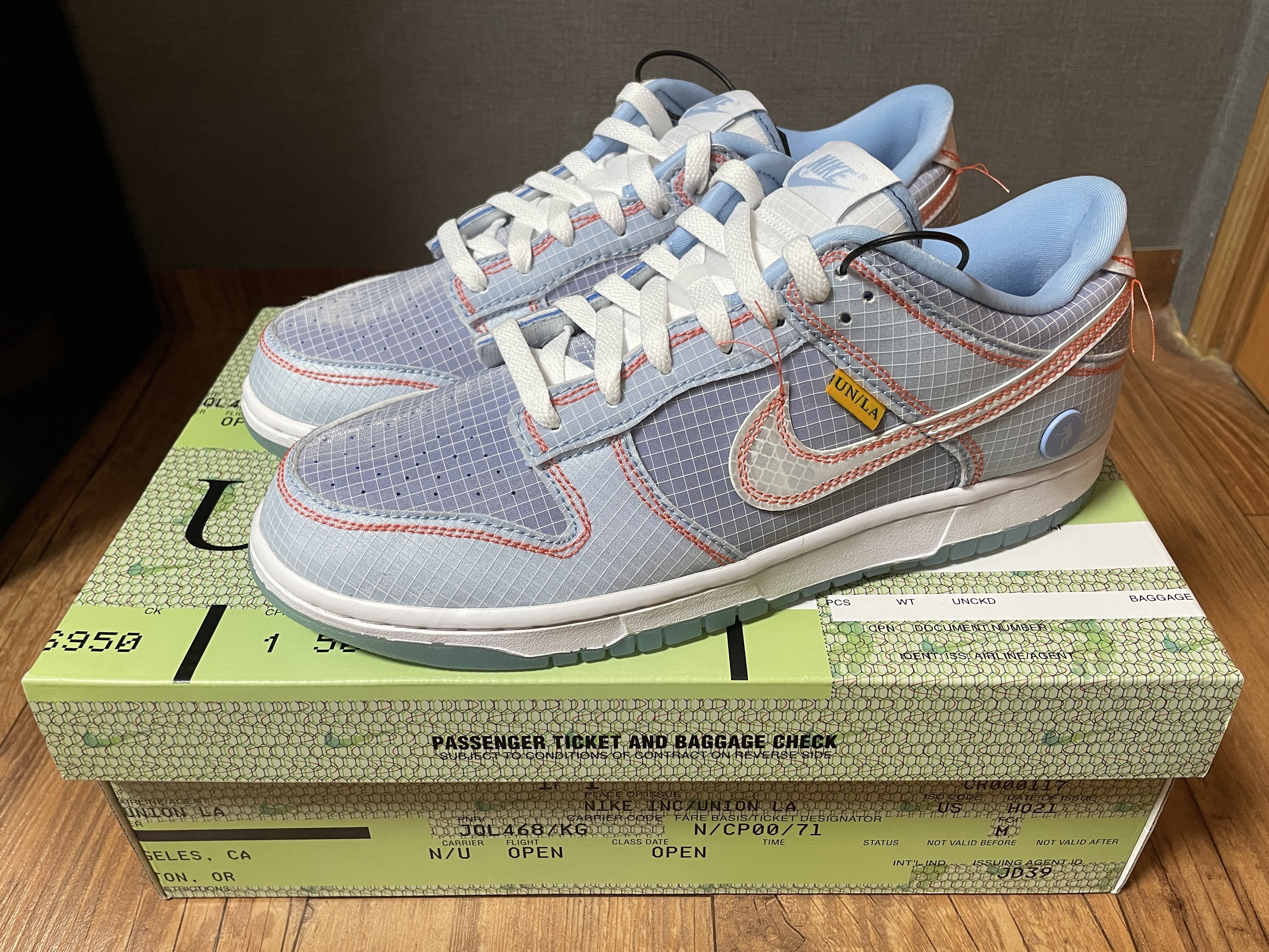 Nike x Union Dunk Low Passport Pack Argon 착용 스타일