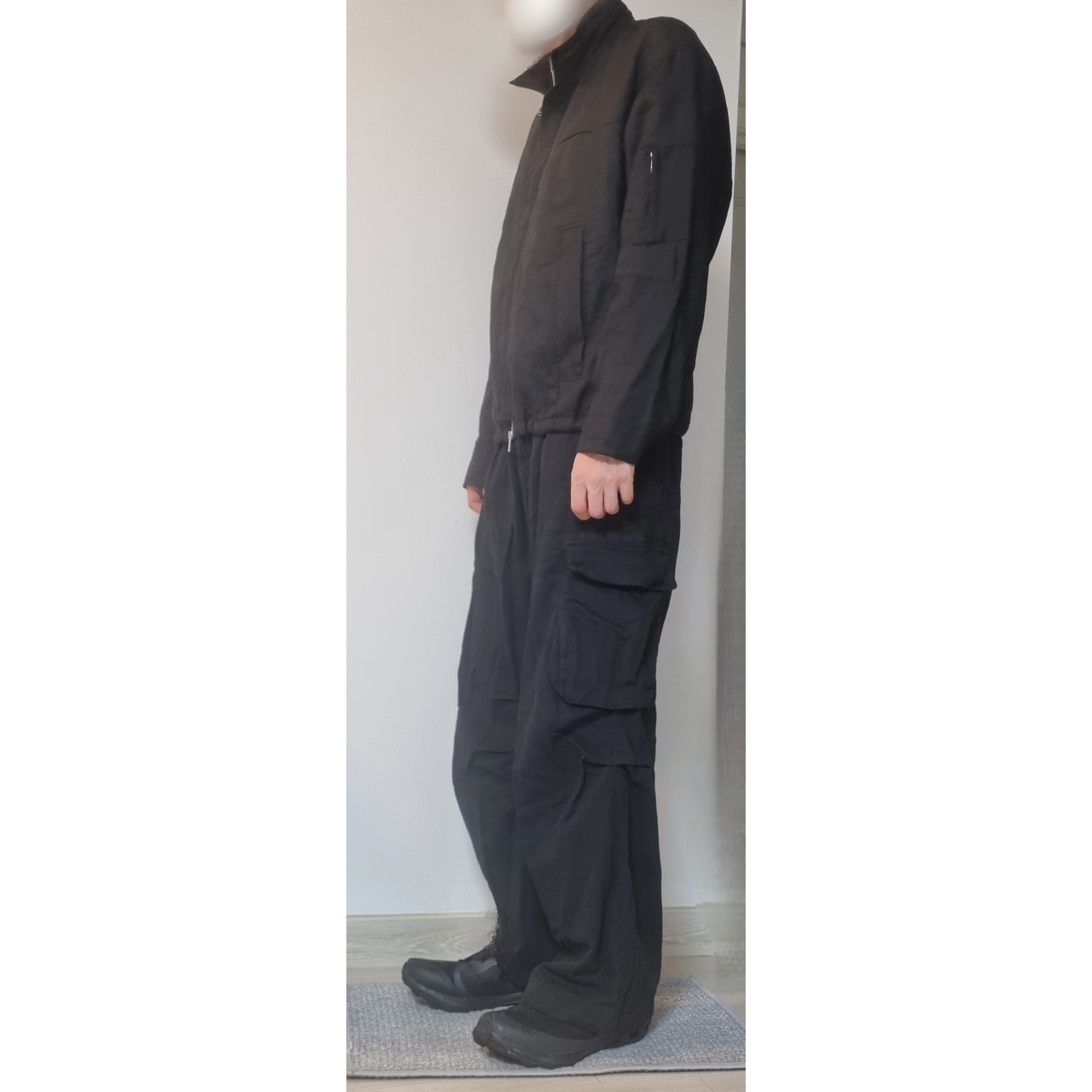 On Running x Post Archive Faction (Paf) Cloudventure Peak All Black, Polyteru Belted Cargo Pants 1.2v Black 착용 스타일 - 4