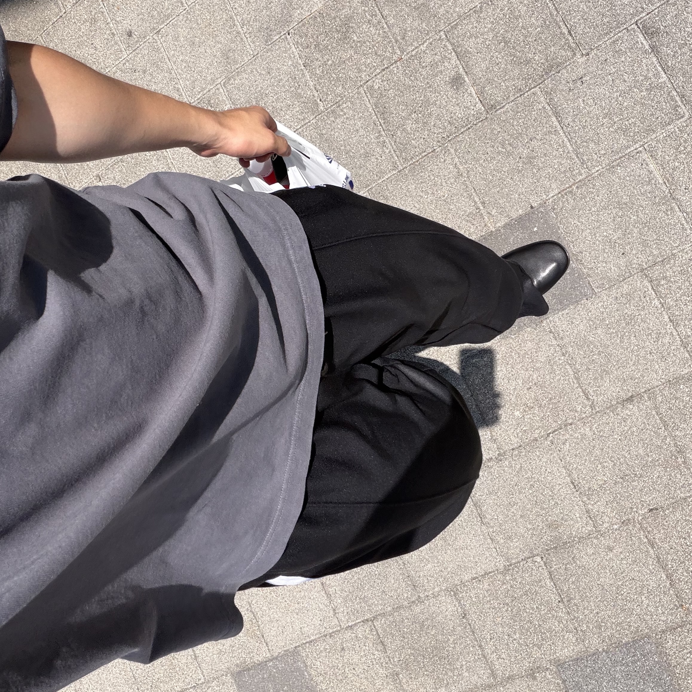 Zara Leather Loafers Black, Adidas Adicolor Baggy Fit Firebird Track Pants Black - KR Sizing 착용 스타일