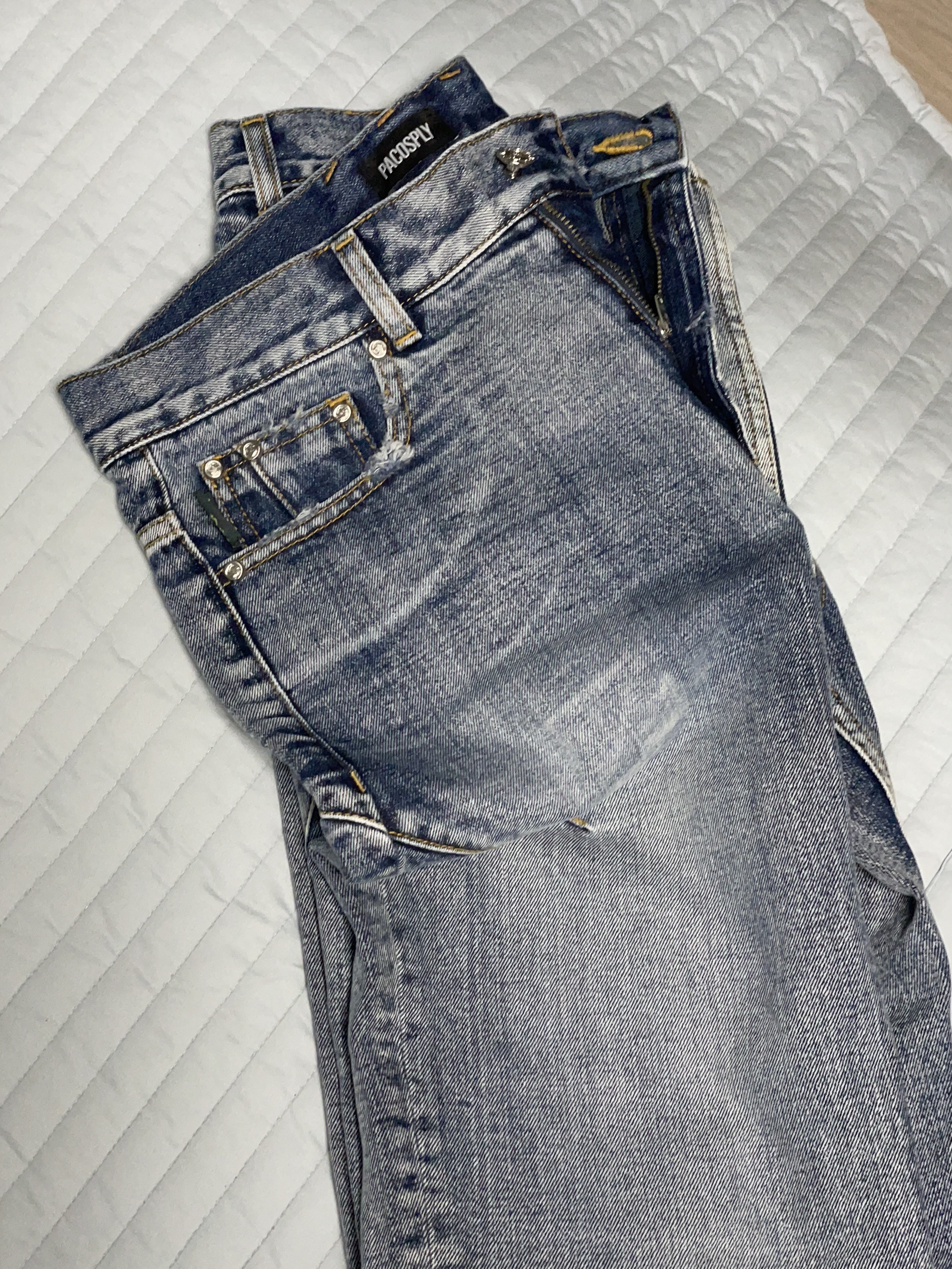 [트리플적립] PACOSPLY Allday Jeans Blue 착용 스타일
