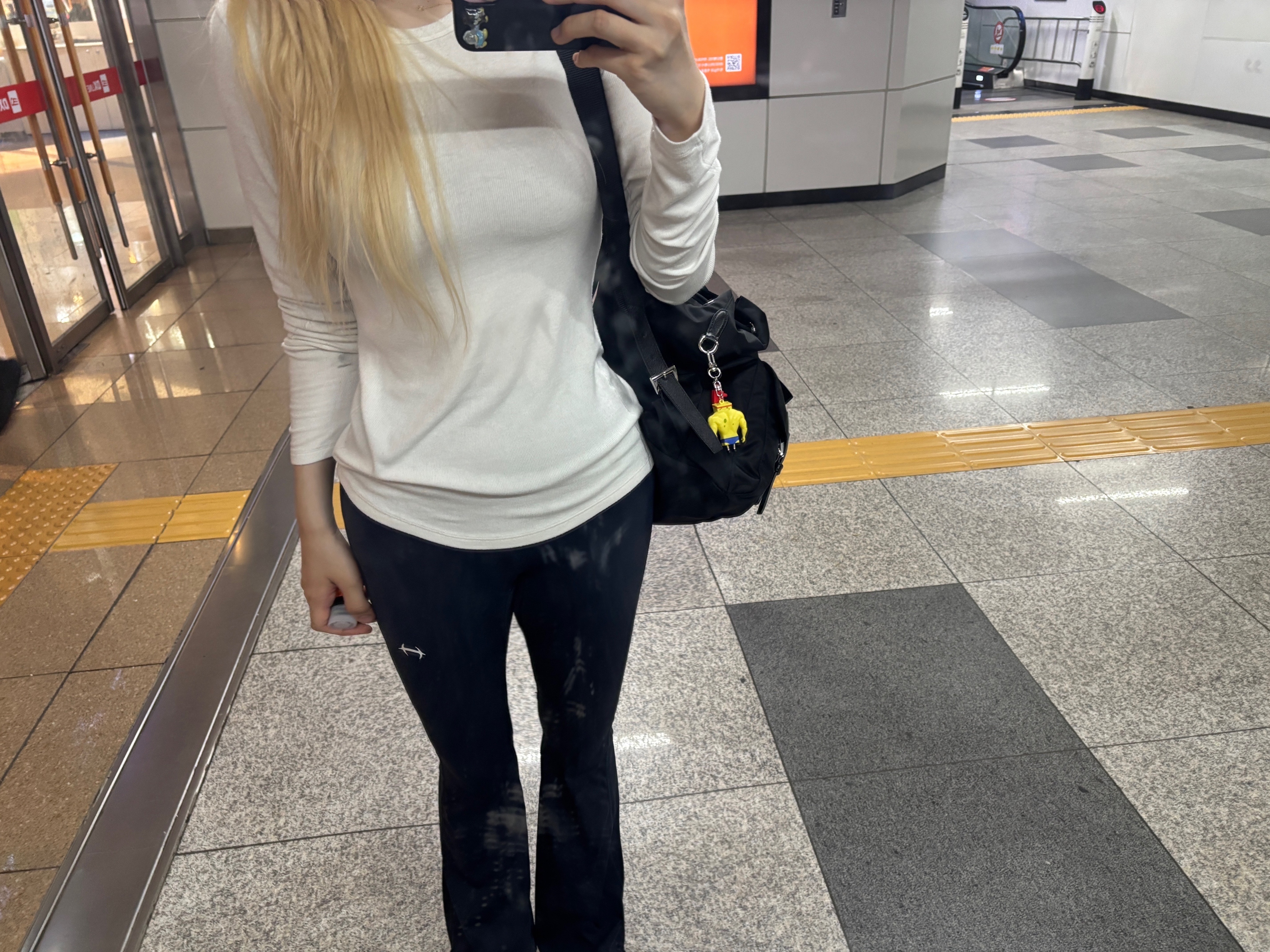 HDEX Womens Support Boots Cut Leggings Black, Dream C&C Bbangbbang Keyring 10cm 착용 스타일 - 1