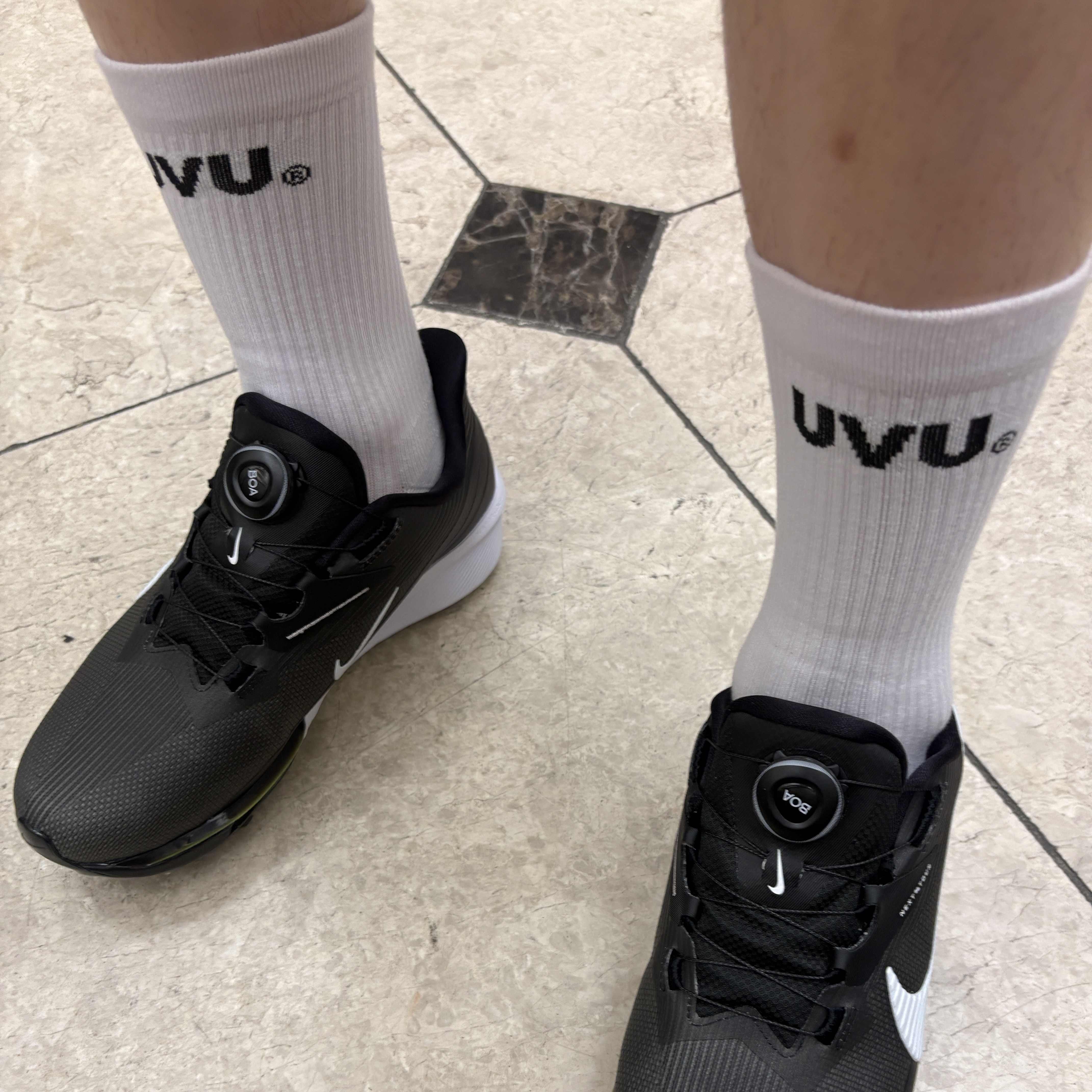 UVU Training Sock White 착용 스타일