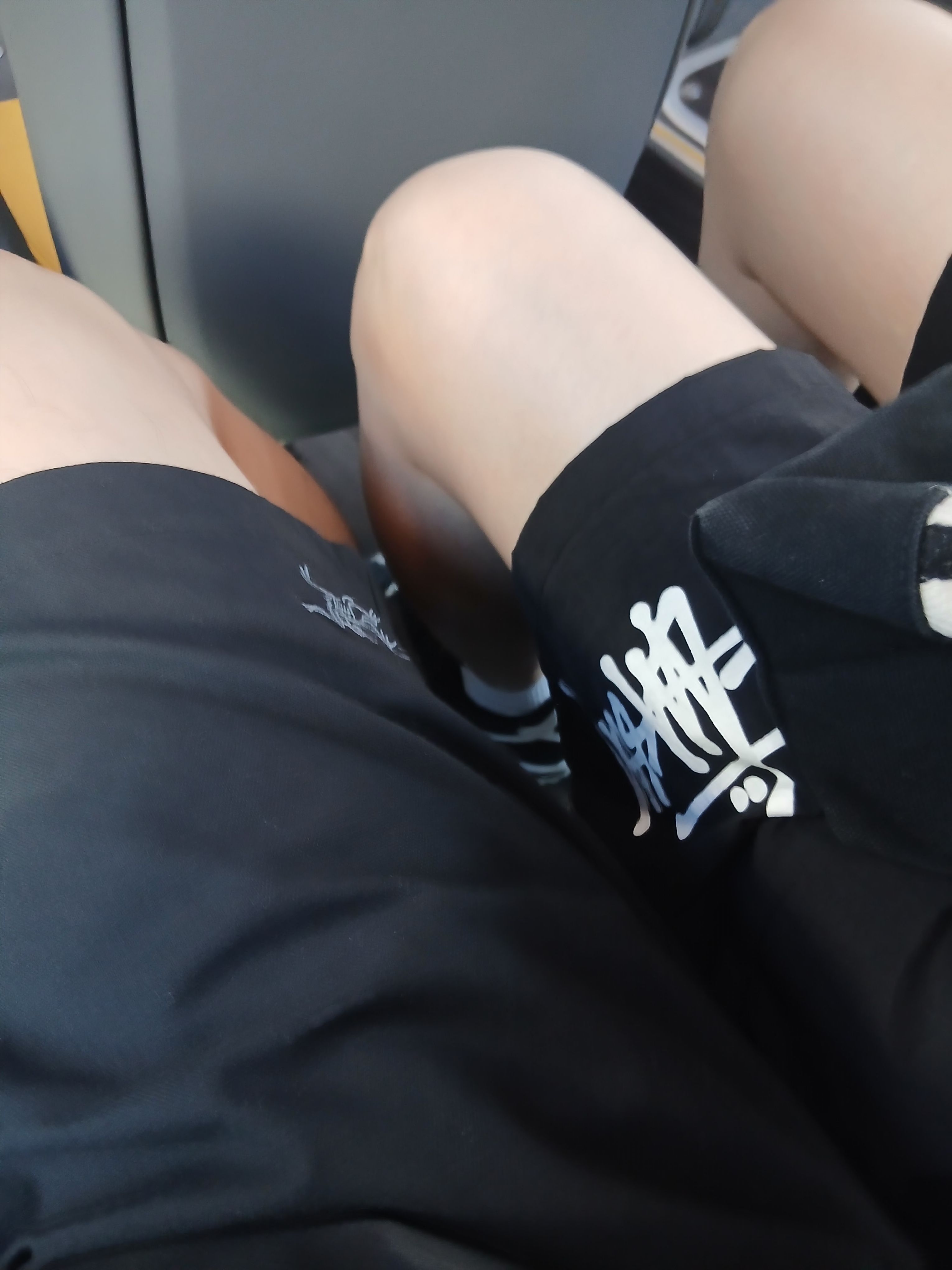 Stussy 8 Ball T-Shirt White, Stussy Big Basic Water Shorts Black 착용 스타일 - 5