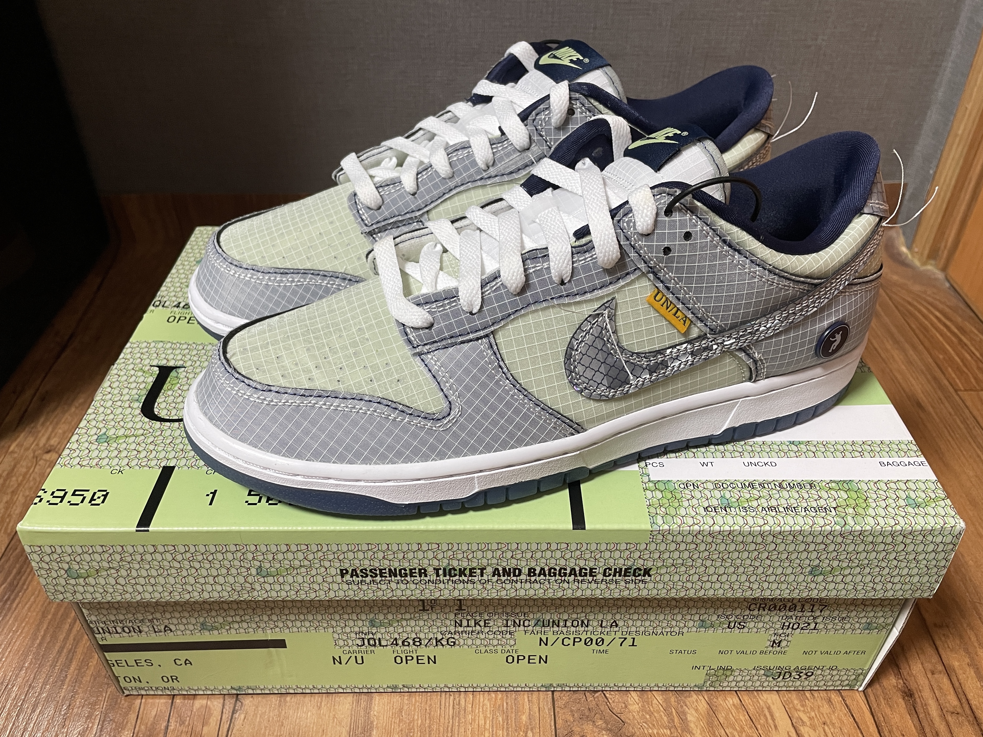 Nike x Union Dunk Low Passport Pack Pistachio 착용 스타일
