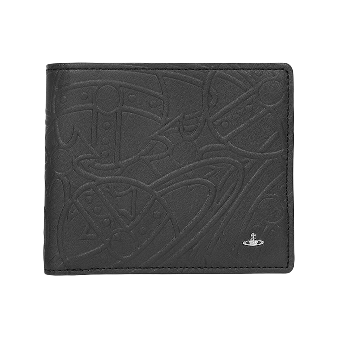 5107004LM-L00AP-N401 Vivienne Westwood Orb Logo Bi-Fold Wallet Black