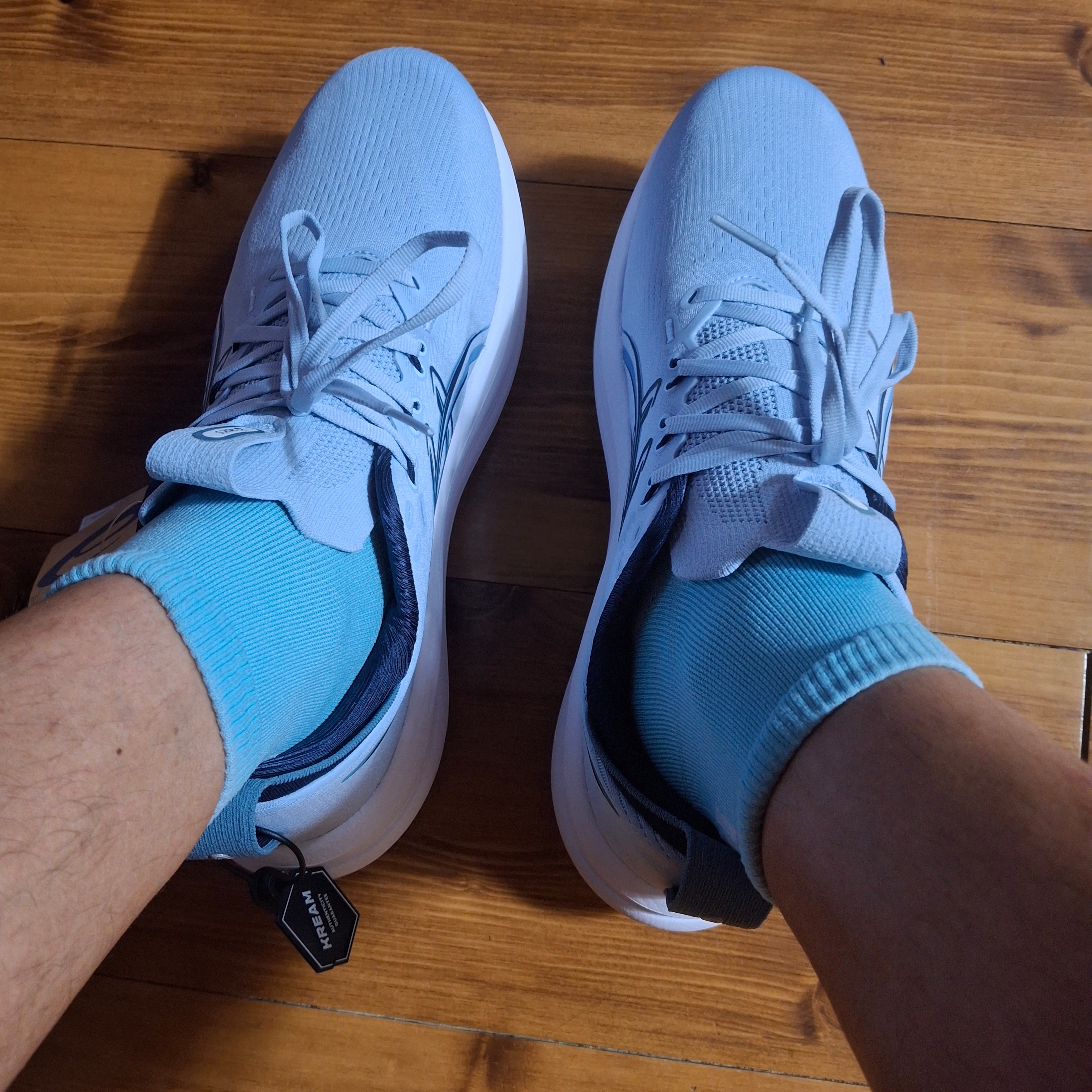 Puma Velocity Nitro 4 Sea Glass Speed Blue - Wide 착용 스타일
