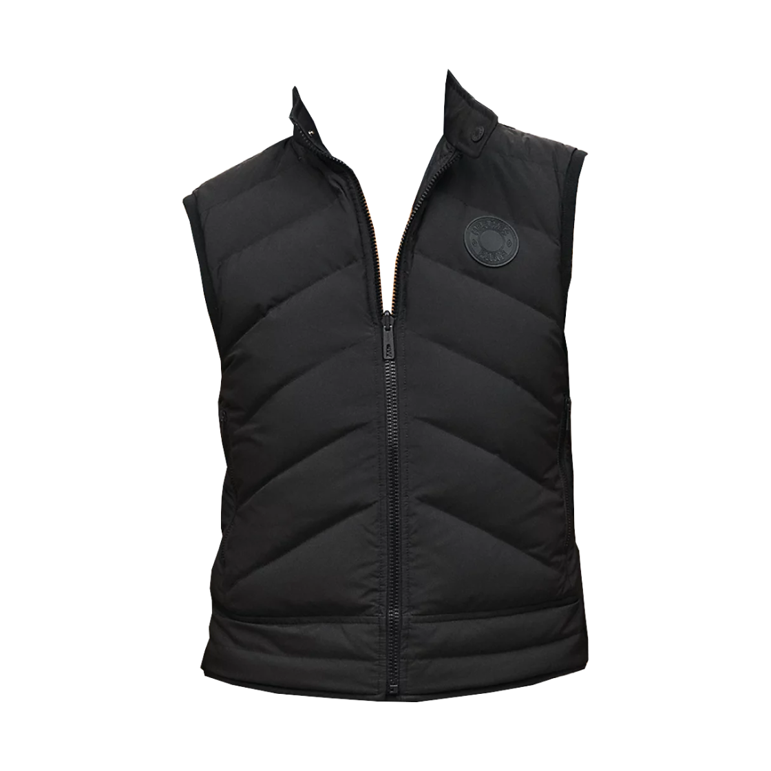 H6H0251DM02 (W) Hermes Reversible Sleeveless Jacket Noir