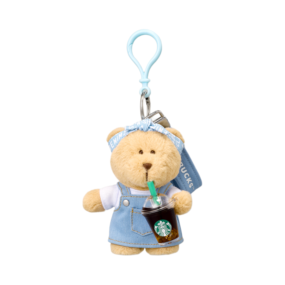 - Starbucks Washed Blue Bearista Keychain