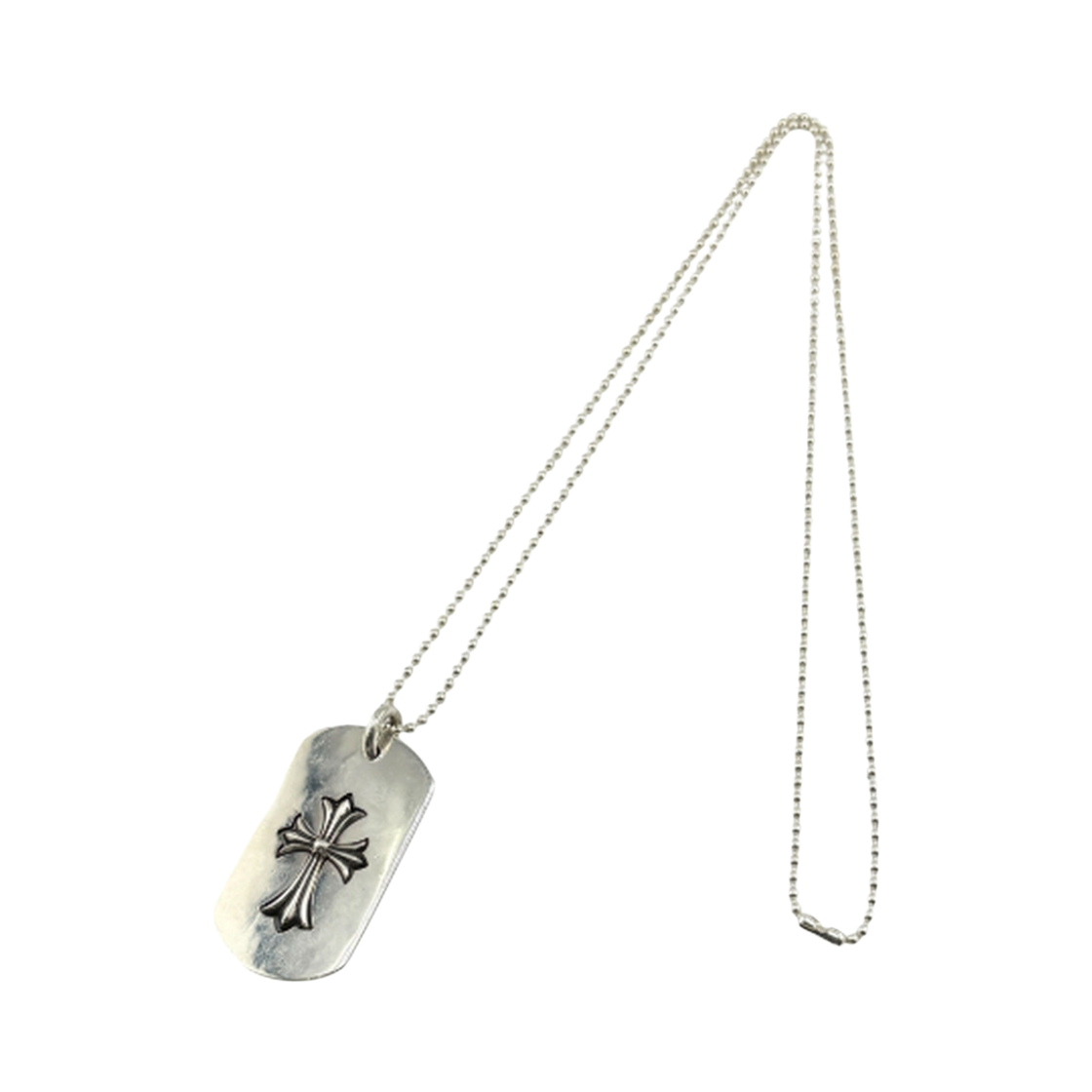 970081 the dosan_ Chrome Hearts Tinny Cross Dog Tag Ball Chain