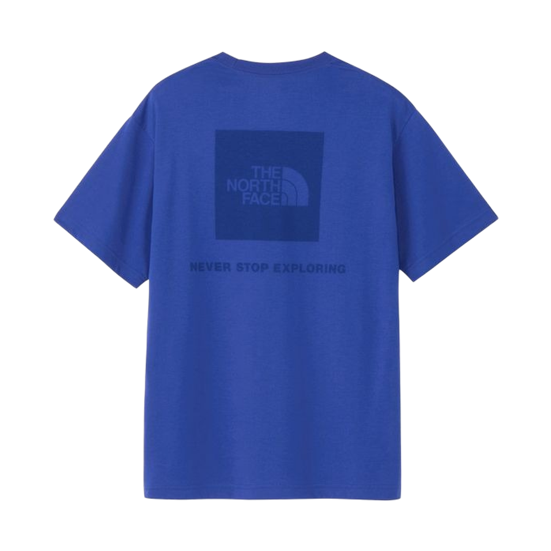 NT32447TT The North Face Short Sleeve Back Square Logo T-Shirt Blue