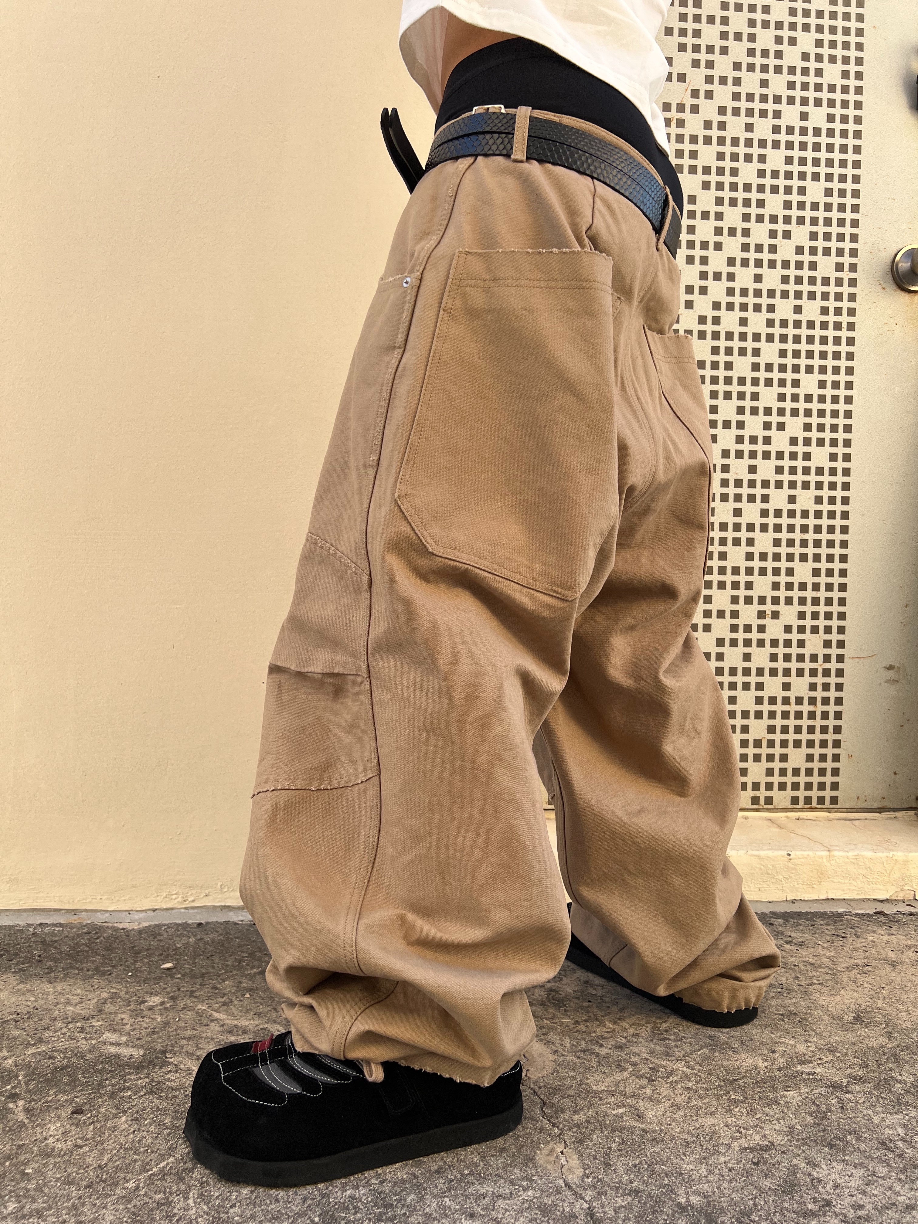 Epr. Layer Double Strap Belt, MJD Canvas 3D Knee Pants Beige 착용 스타일 - 3