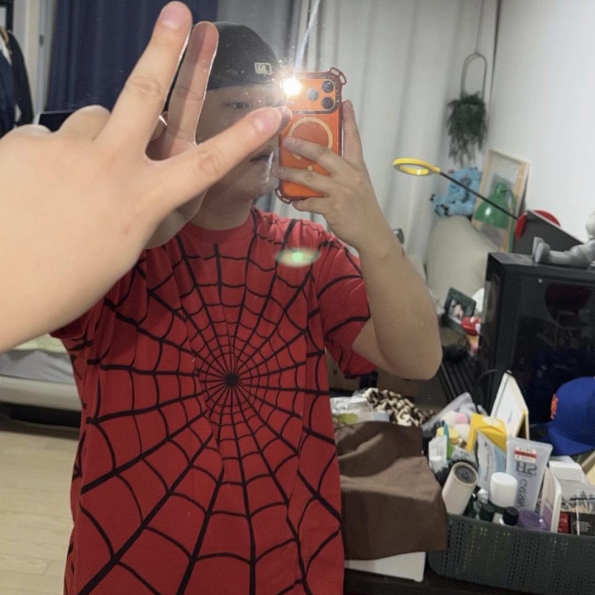 Supreme x Hanes Spider-Man Tagless T-Shirt Red (2 Pack) - 26SS 착용 스타일