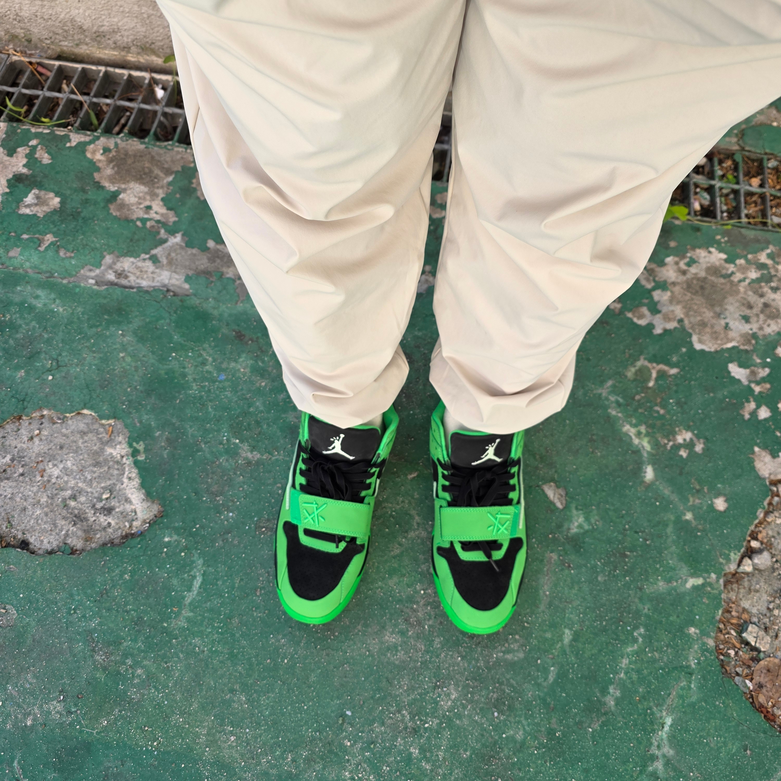 Jordan x Travis Scott Jumpman Jack TR Green Spark Vapor Green 착용 스타일