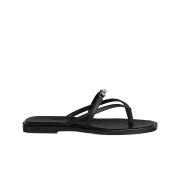 (W) Hermes Miss Sandal Calfskin & Palladium Noir