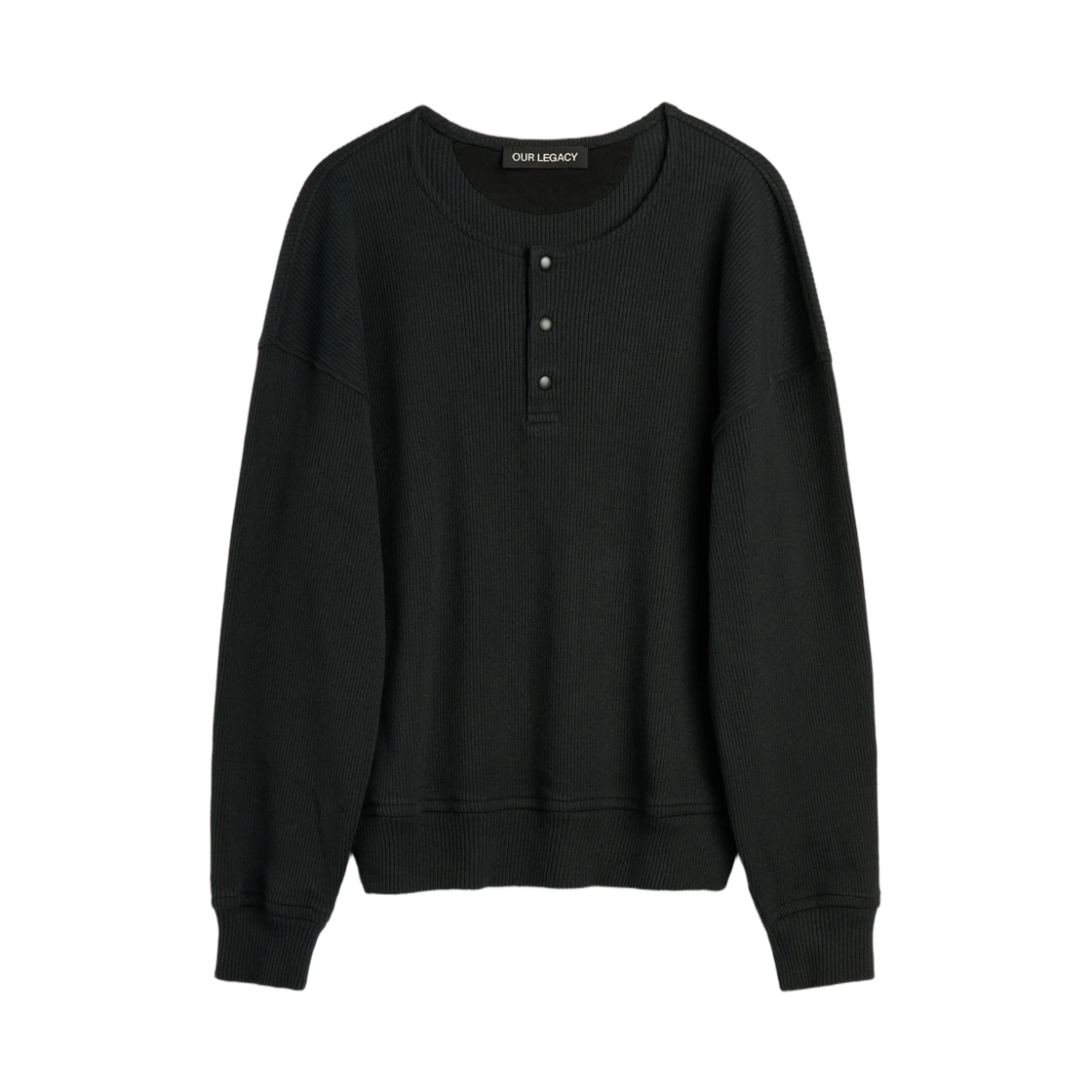 M4266BF Our Legacy Ballon Sweatshirt Furnace Black Beefy Rib