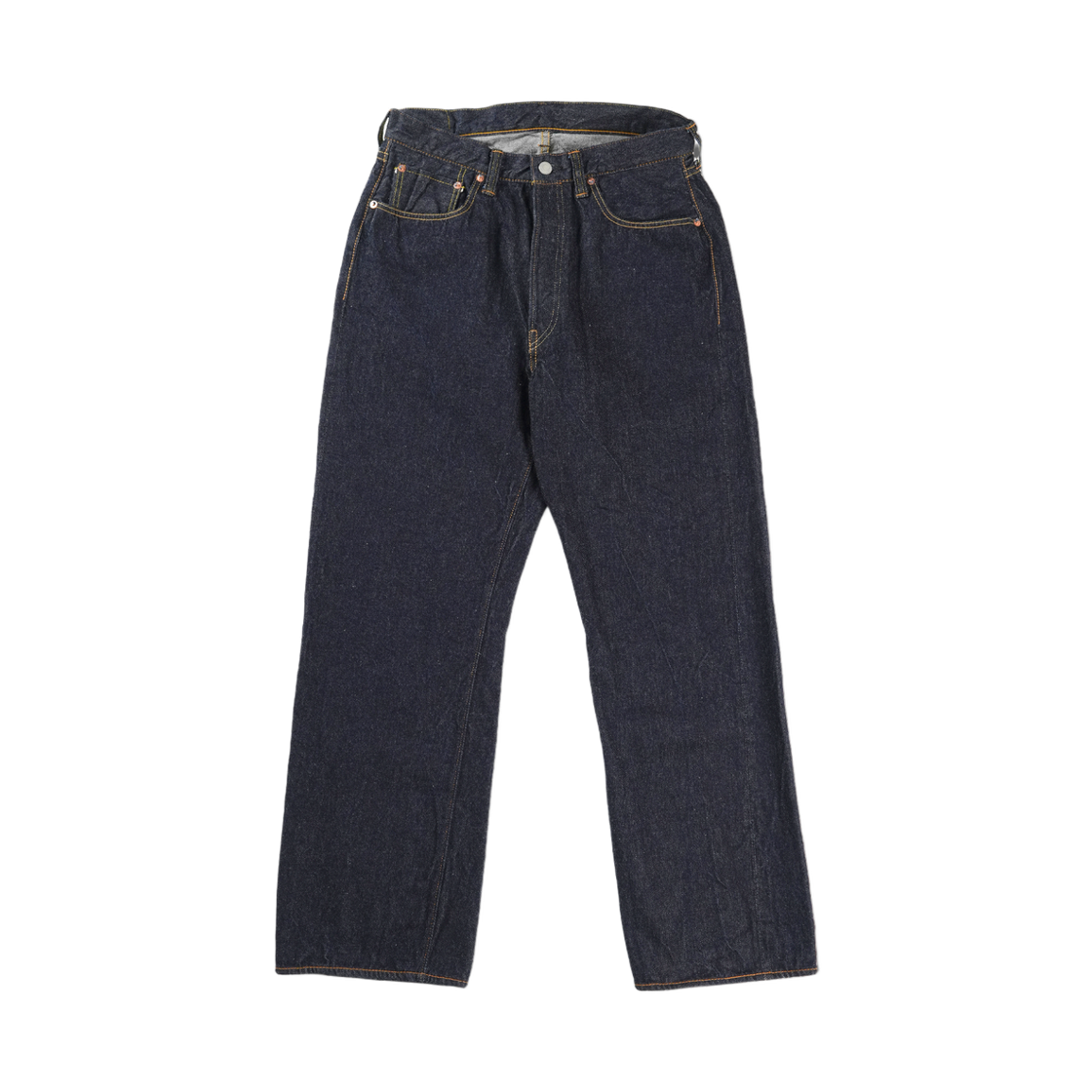 풀카운트 0105H 와이드 오가닉 코튼 셀비지 데님 팬츠 인디고 블루(Fullcount 0105H Wide Organic Cotton Selvedge Denim Pants Indigo Blue)