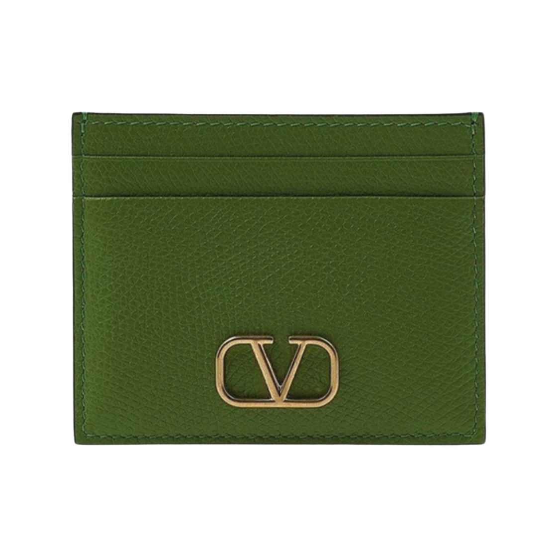 3W2P0V32 SNP EW5 23F [25% 쿠폰] Valentino Vlogo Signature Grainy Calfskin Card Holder Green