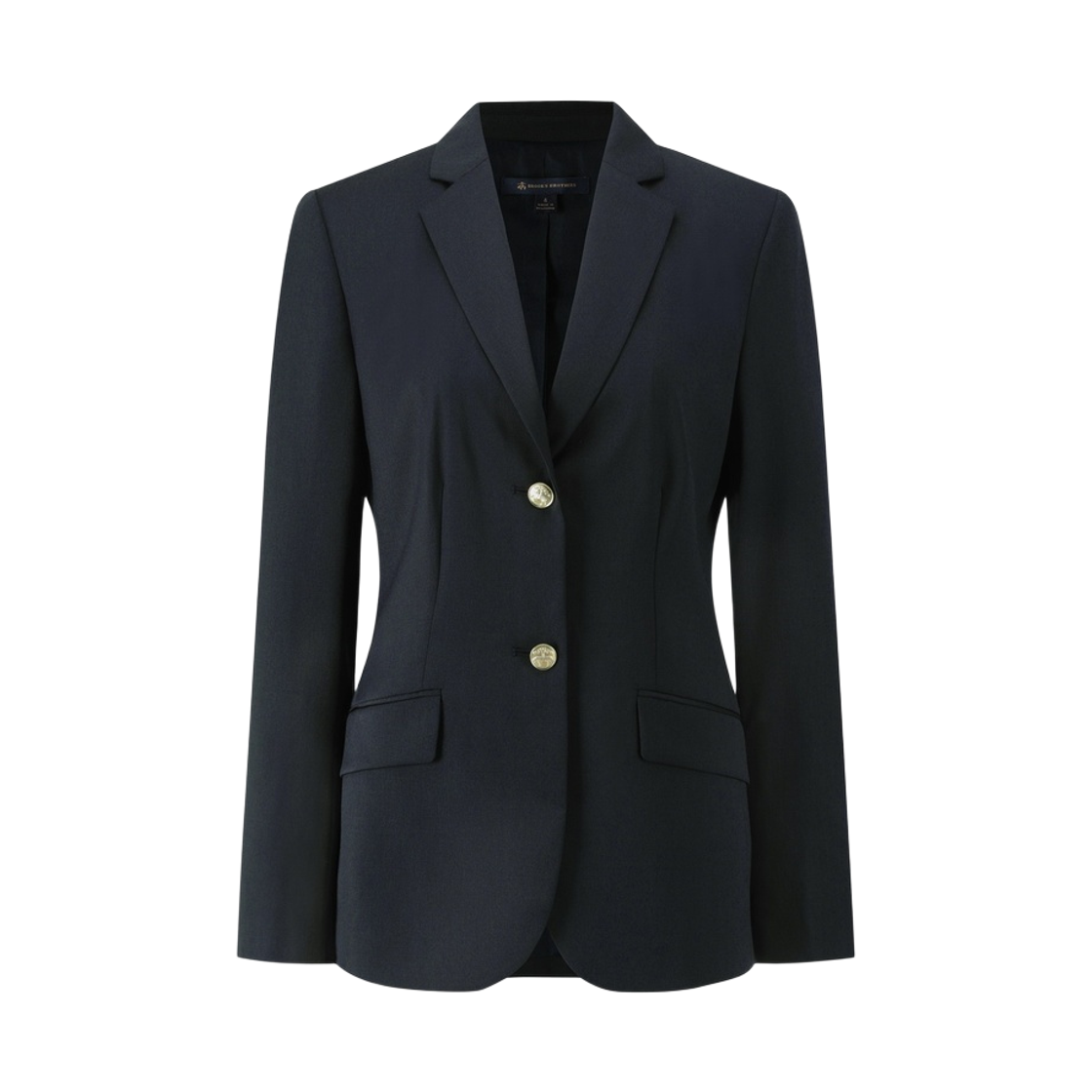 브룩스브라더스 여성 울 싱글 2버튼 금장 블레이저 네이비(BrooksBrothers Women's Wool Single 2-Button Gold Button Blazer Navy)