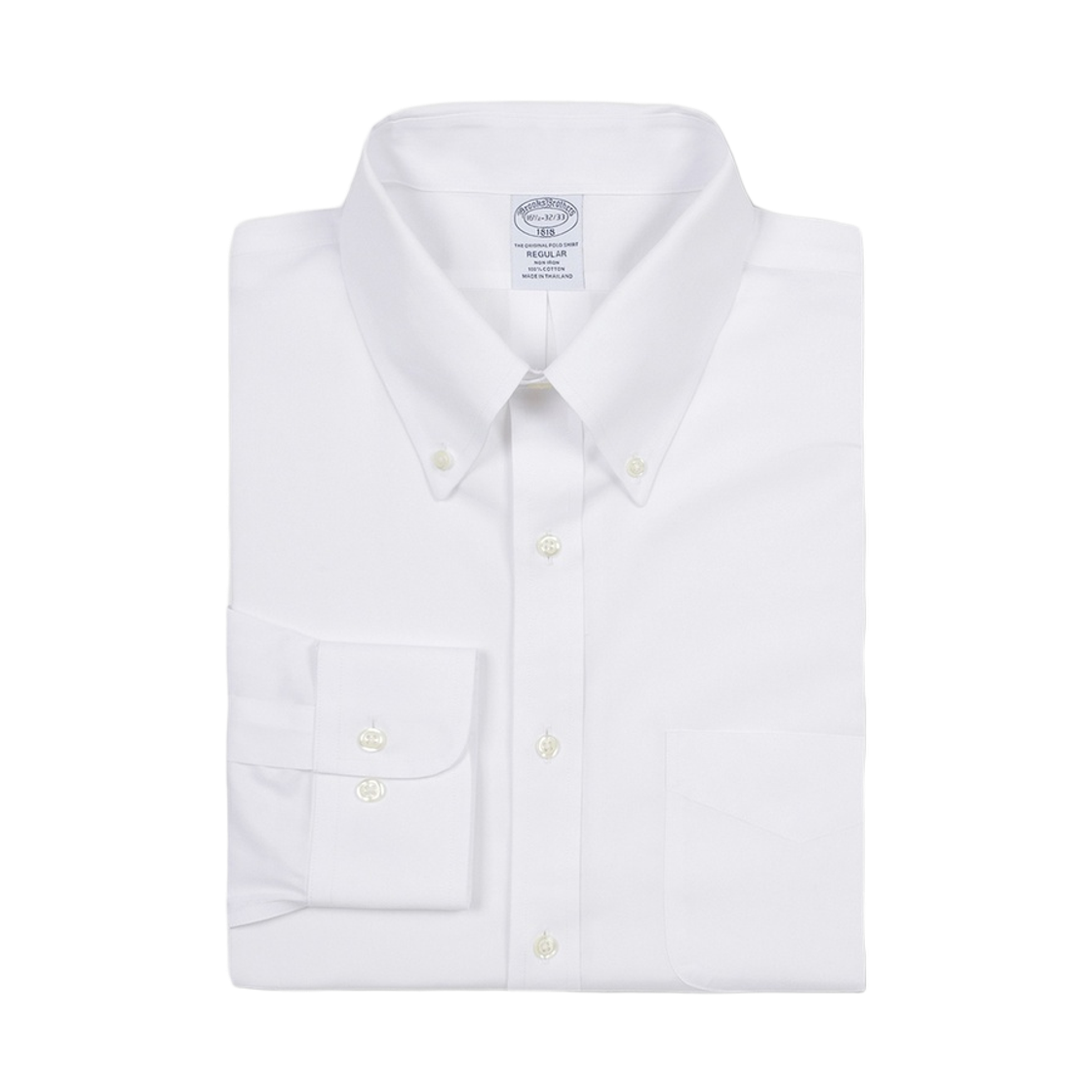 브룩스브라더스 레귤러핏 논아이론 폴로버튼다운 드레스셔츠 화이트(BrooksBrothers Regular Fit Non-Iron Polo Button Down Dress Shirt White) - 2