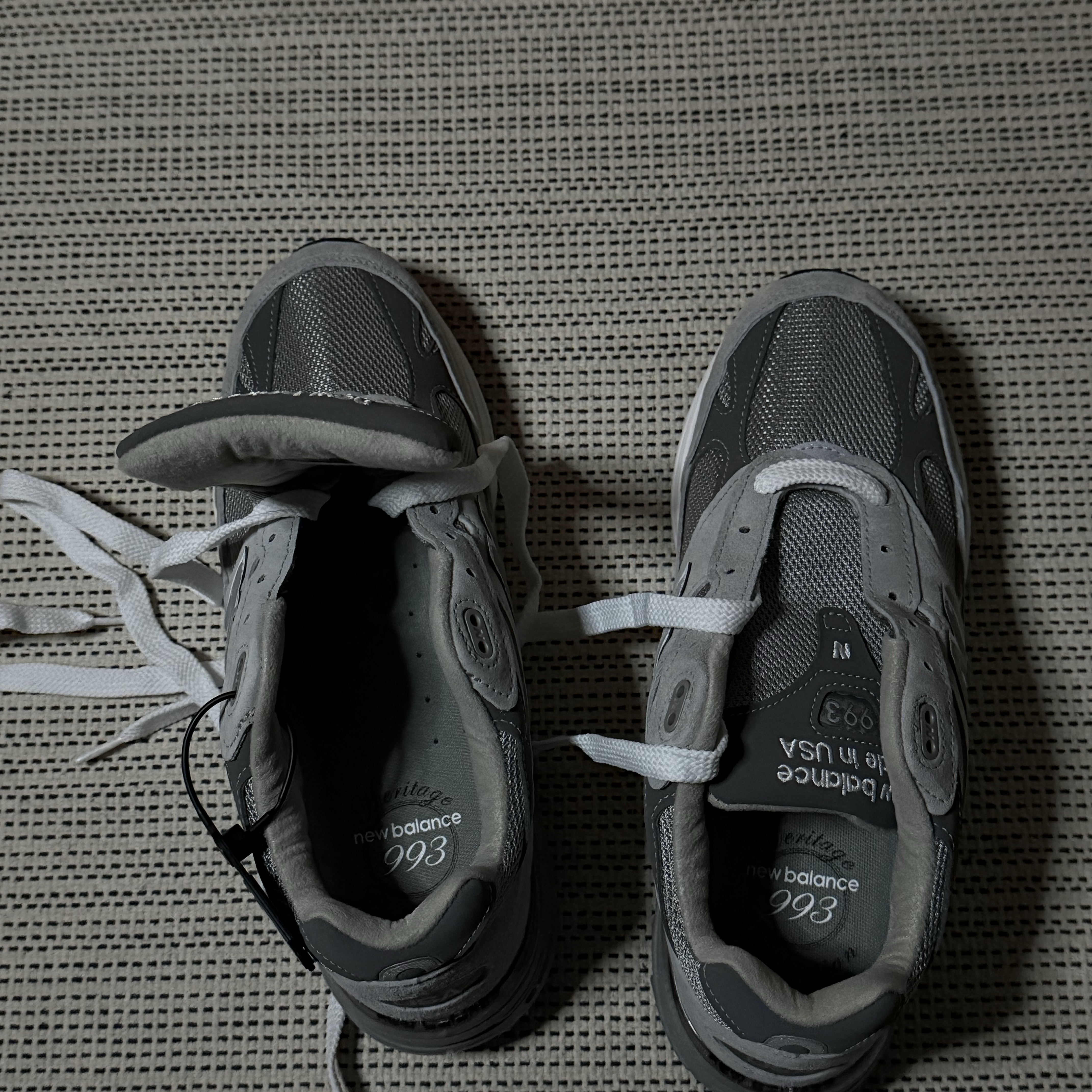 New Balance 993 Made in USA Grey - D Standard 착용 스타일 - 1