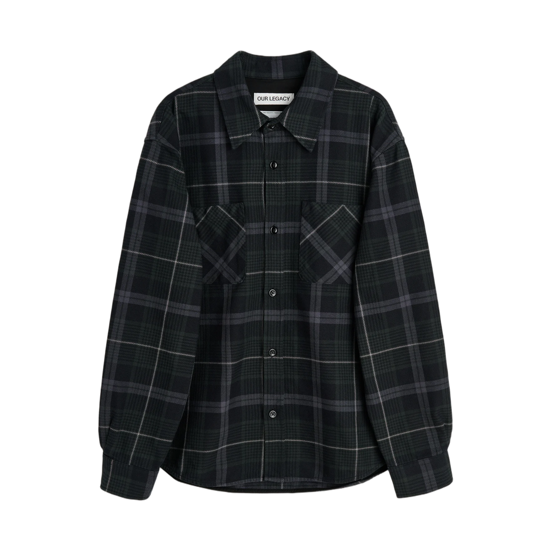 M4262WRC Our Legacy Whoppin Shirt Raven Check Ranch Cotton