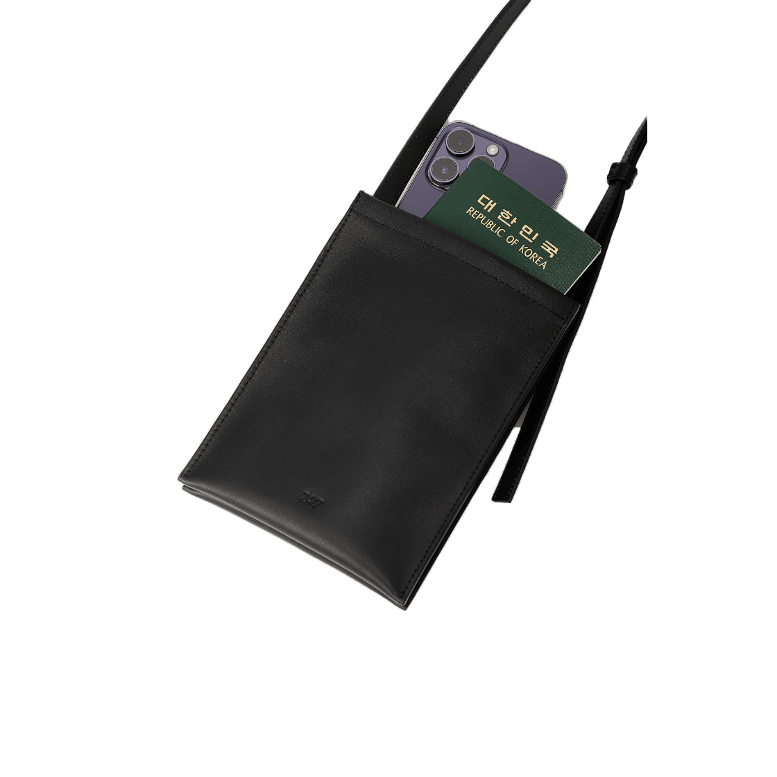 24/7 시리즈 카우 하이드 메신저 스몰 백 BLACK(24/7 series COW HIDE MESSANGER SMALL BAG BLACK (247)) - 5