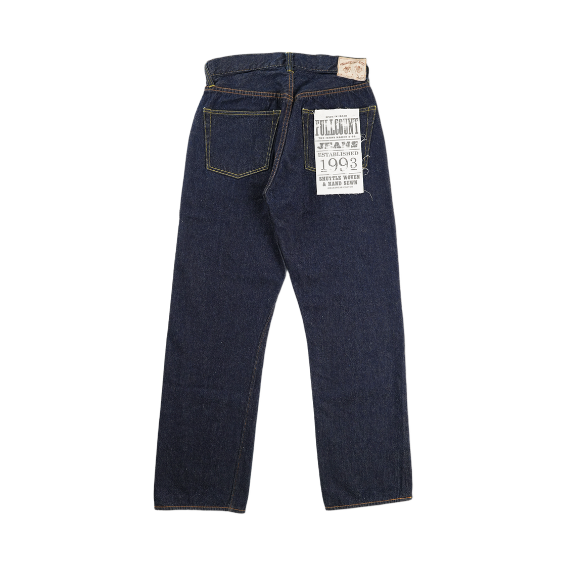 풀카운트 1101H 스트레이트 오가닉 코튼 셀비지 데님 팬츠 인디고 블루(Fullcount 1101H Straight Organic Cotton Selvedge Denim Pants Indigo Blue) - 2