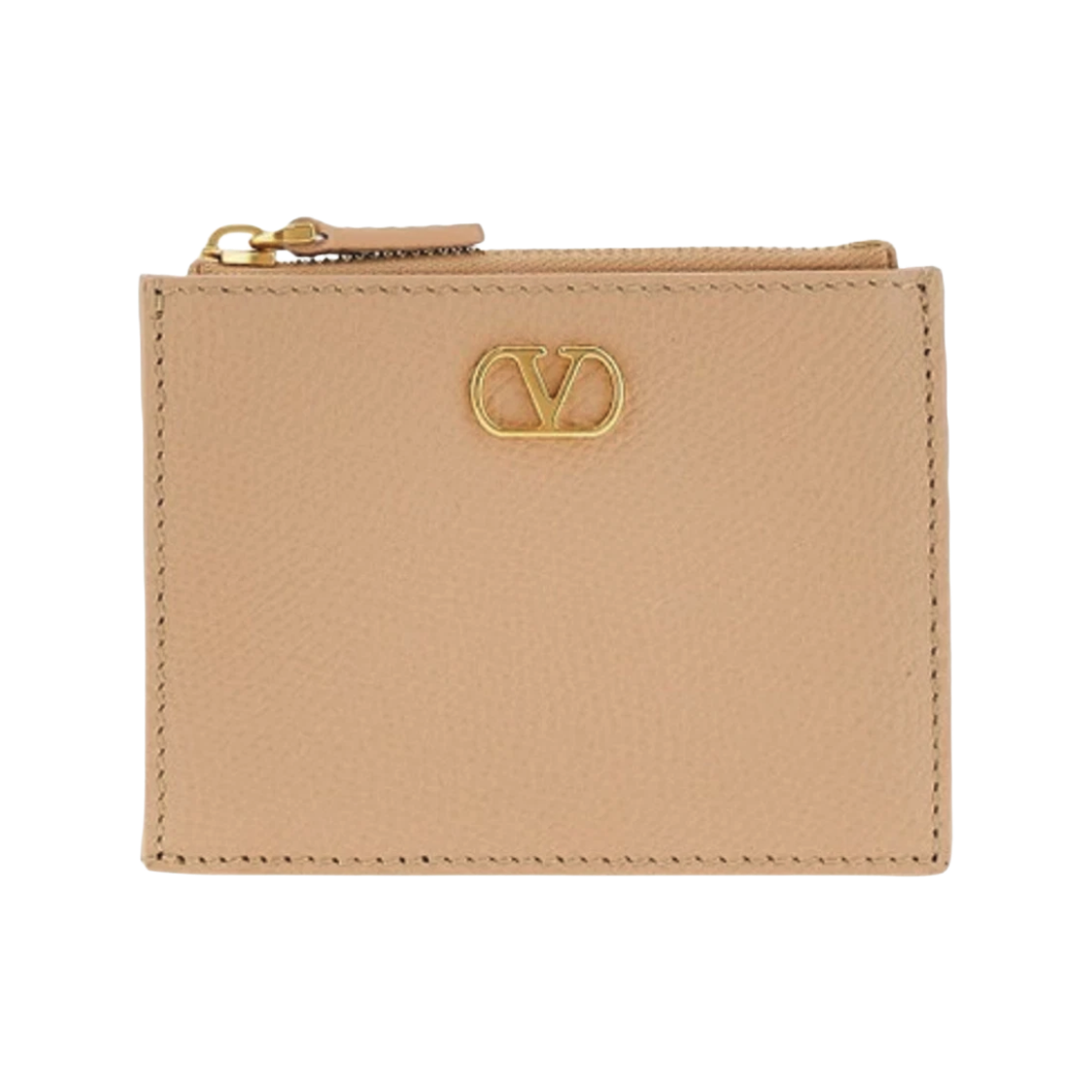 8W2P0AK9 SNP WRP 26S [25% 쿠폰] Valentino Vlogo Signature Grainy Calfskin Card Holder Rose Sand