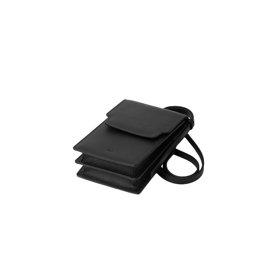 24/7 시리즈 카우 하이드 메신저 스몰 플랩 백 BLACK(24/7 series COW HIDE MESSANGER SMALL FLAP BAG BLACK (247)) - 4
