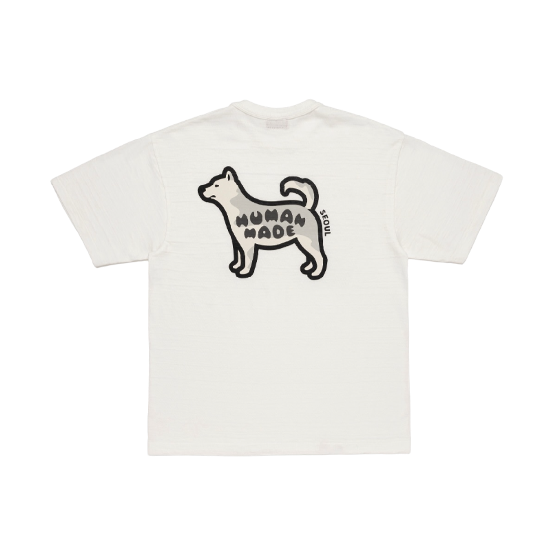 HM31TE043 Human Made Animal Graphic T-Shirt Jindo Dog White - Seoul Store Exclusive