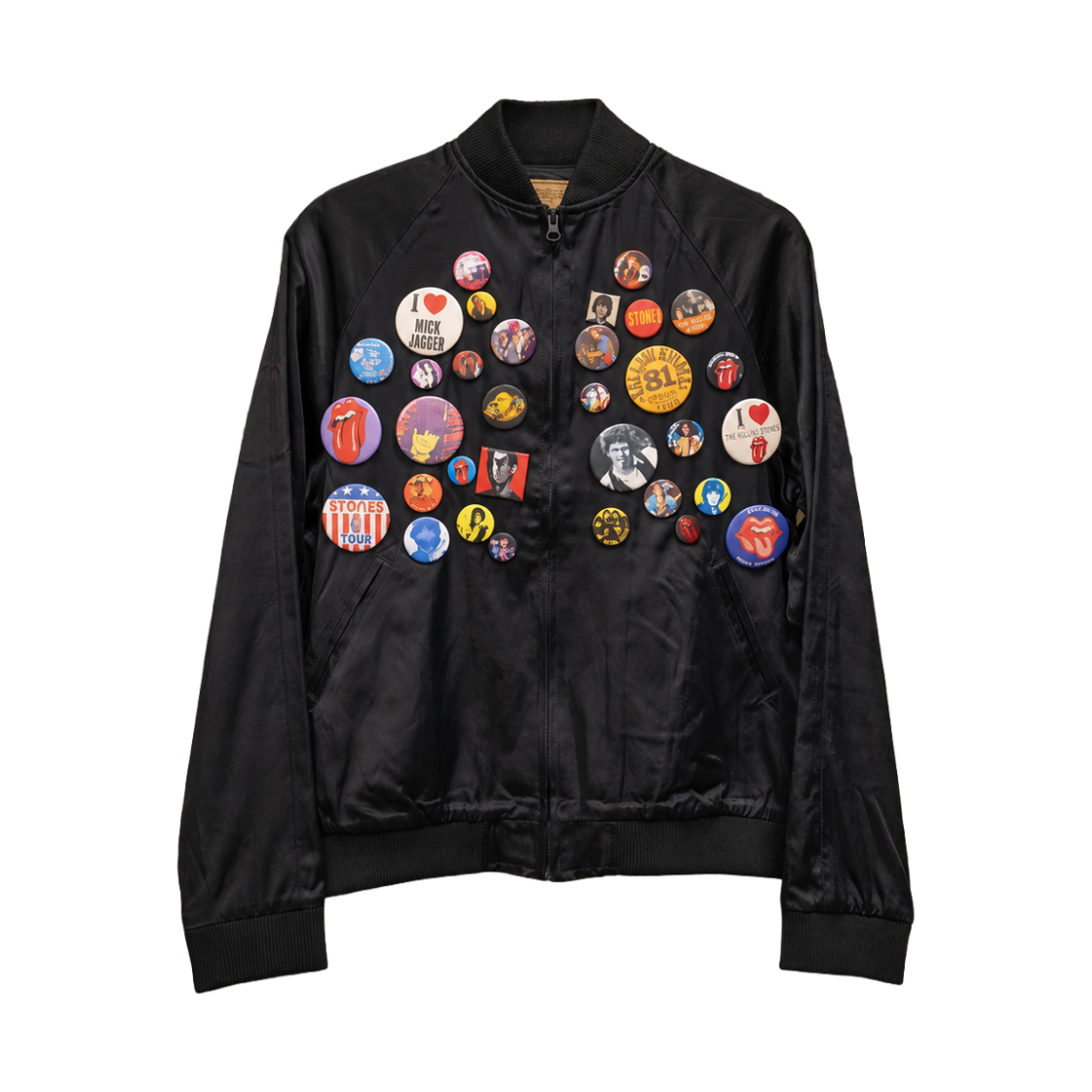 KM6DOTBMO10BK MadeWorn Rolling Stones Silk Tour Jacket Black - 26FW