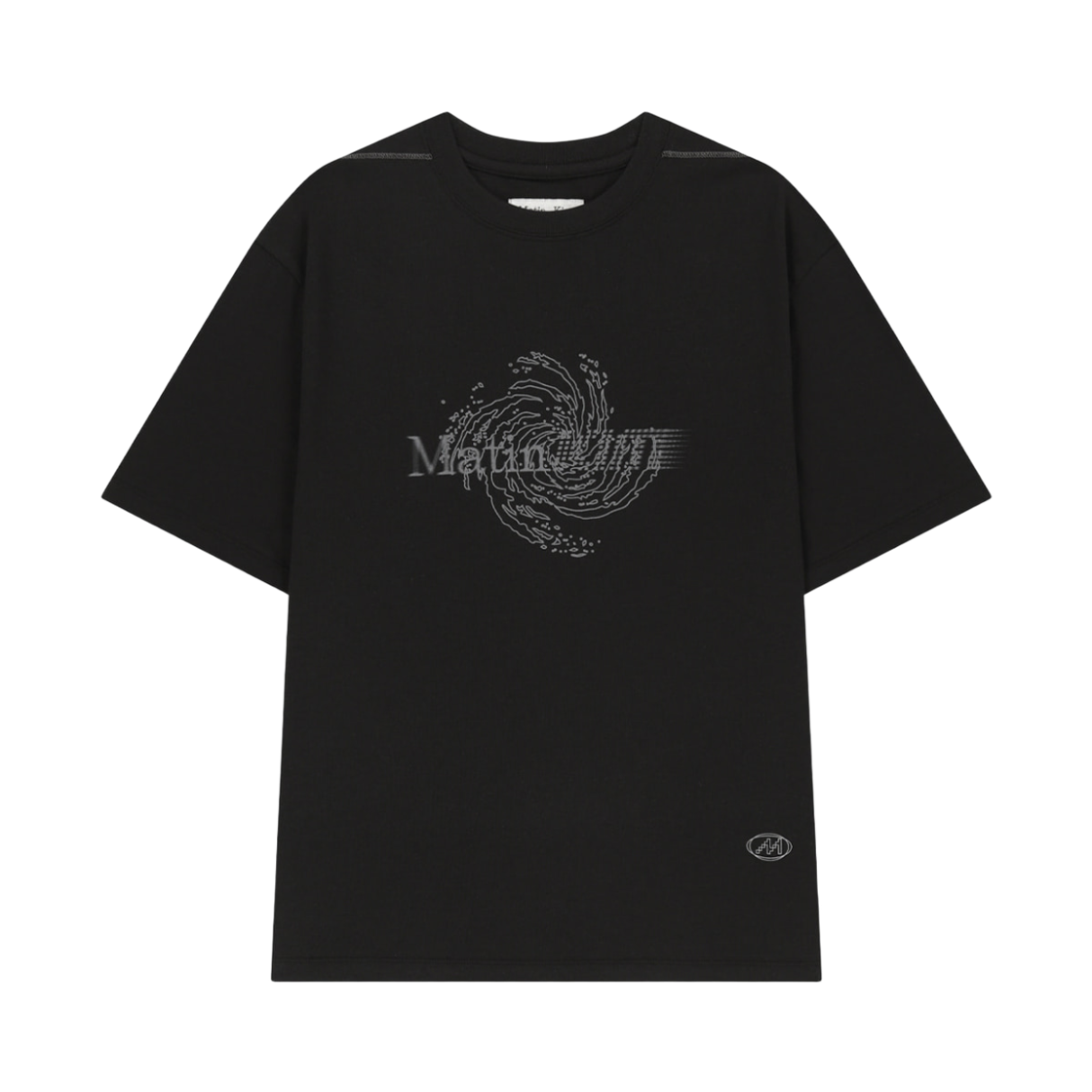 MK2677TS203UBB Matin Kim Matin Pace Vortex Graffiti Top in Black