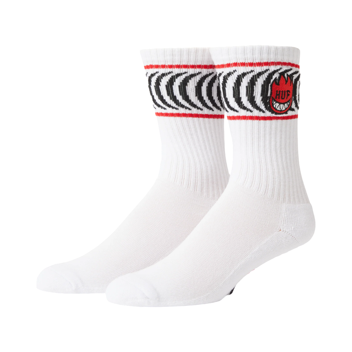 허프 x 스핏파이어 스파이럴 삭 화이트(HUF x Spitfire Spiral Sock White)