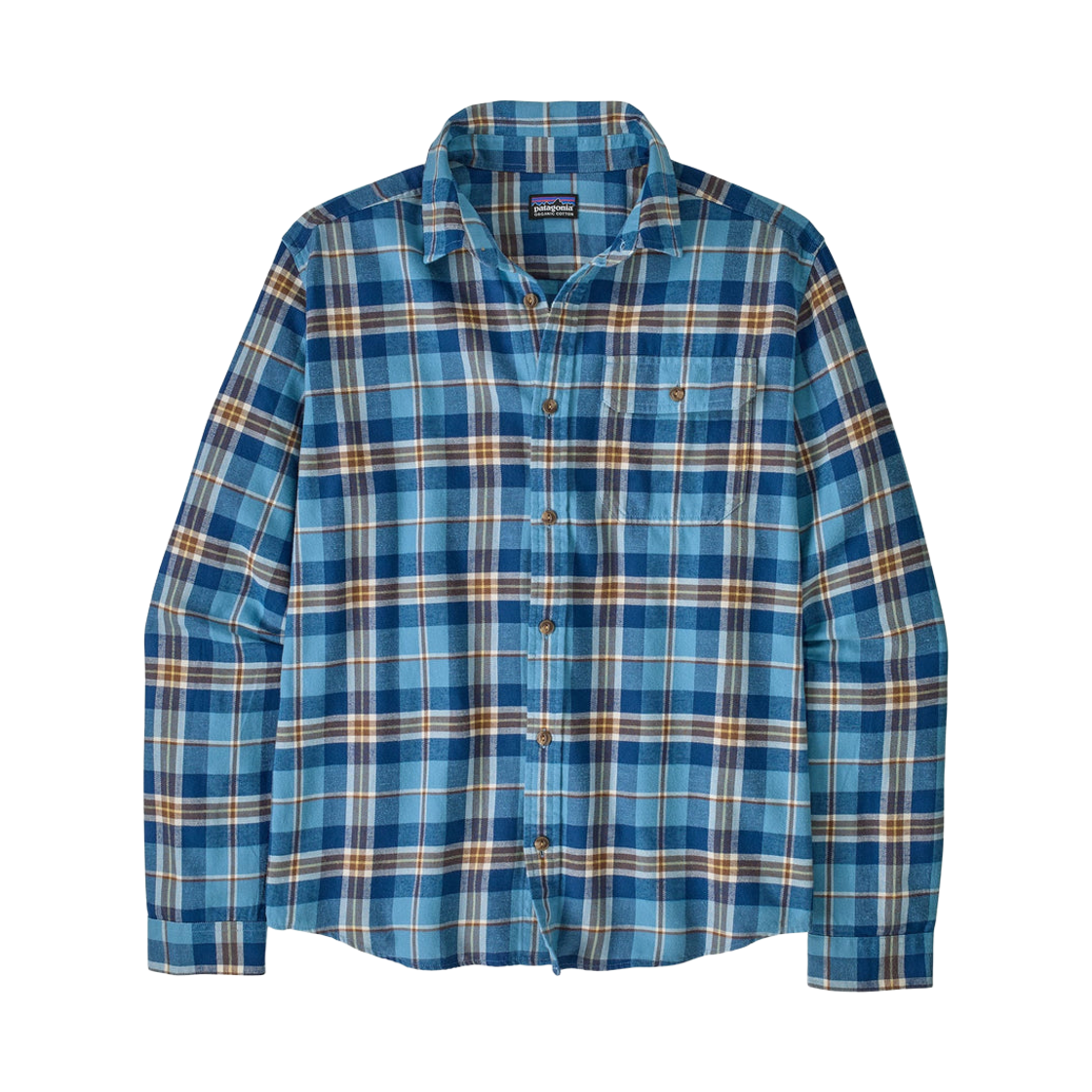 42410 Patagonia Long Sleeve Lightweight Flannel Shirt Prime Shore Blue