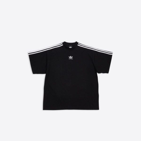 Balenciaga x Adidas Oversized T-Shirt Black White 착용 스타일