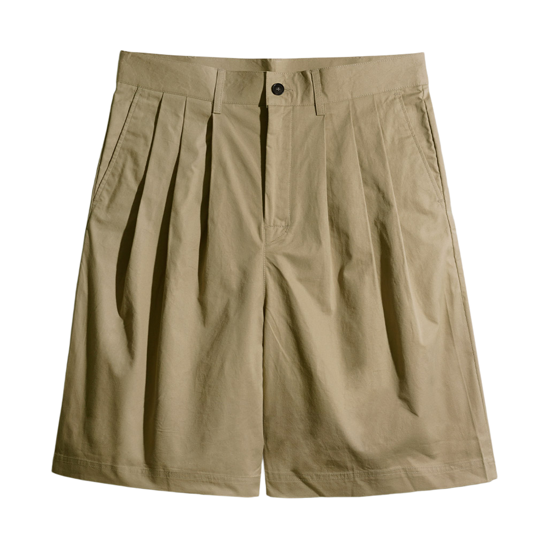 HYSP4556_Beige_291 PERSTEP Dane Three Tuck Hlaf Pants Beige HYSP4556