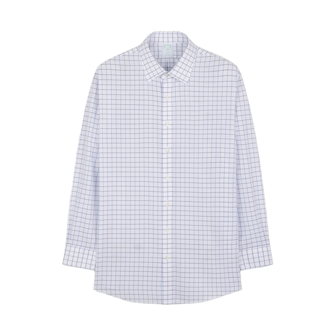 브룩스브라더스 논아이론 브로드클로스 에인즐리 체크 패턴 드레스셔츠 화이트(BrooksBrothers Non-Iron Broadcloth Ainsley Check Pattern Dress Shirt White)