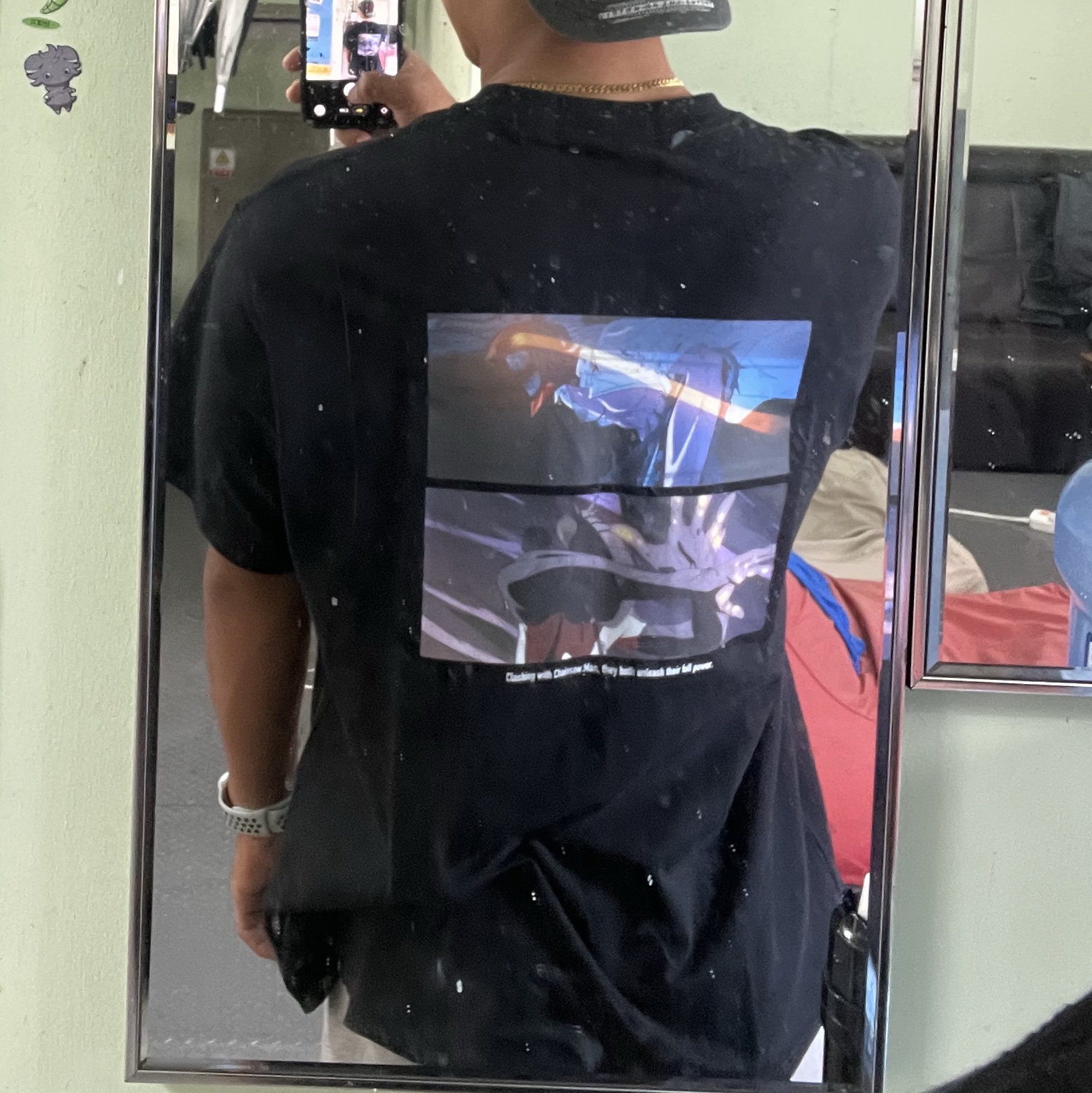 Uniqlo UT x Anime Chainsaw Man Graphic T-Shirt Black 착용 스타일