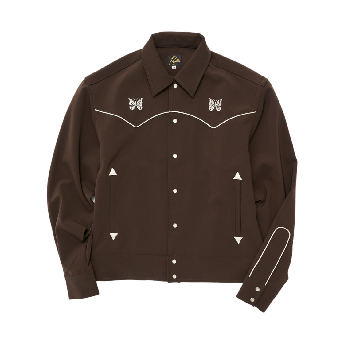 SX1555 Needles Piping Cowboy Jacket Poly Double Cloth Brown