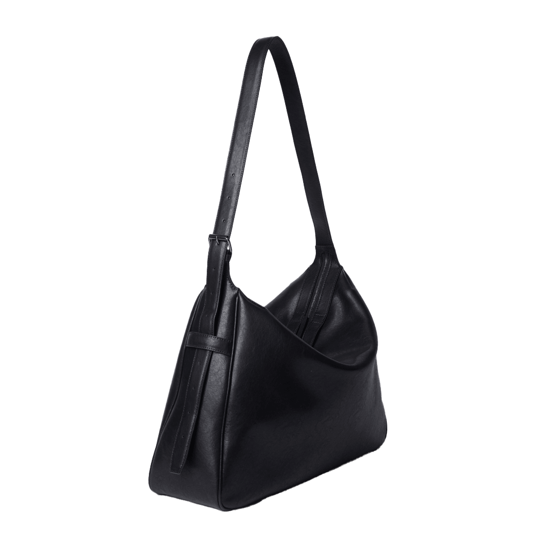 24/7 시리즈 카우 하이드 ARCHI 숄더 백 BLACK(24/7 series COW HIDE ARCHI SHOULDER BAG BLACK (247)) - 2