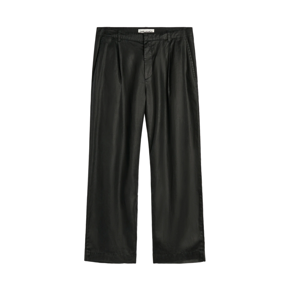 M4264SLB Our Legacy Still Chino Lacquer Black Mirror Tencel