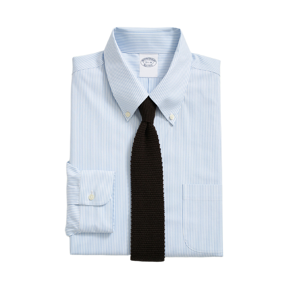 브룩스브라더스 논아이론 폴로버튼다운 스트라이프 드레스셔츠 라이트블루(BrooksBrothers Non-Iron Polo Button Down Stripe Dress Shirt Light Blue) - 2