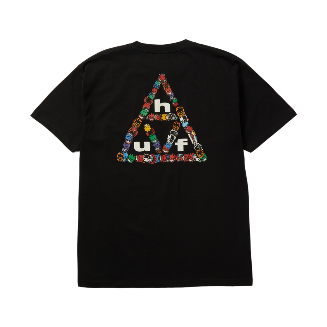 허프 x 스핏파이어 스티커 트리플 트라이앵글 티셔츠 블랙(HUF x Spitfire Sticker Triple Triangle T-Shirt Black)