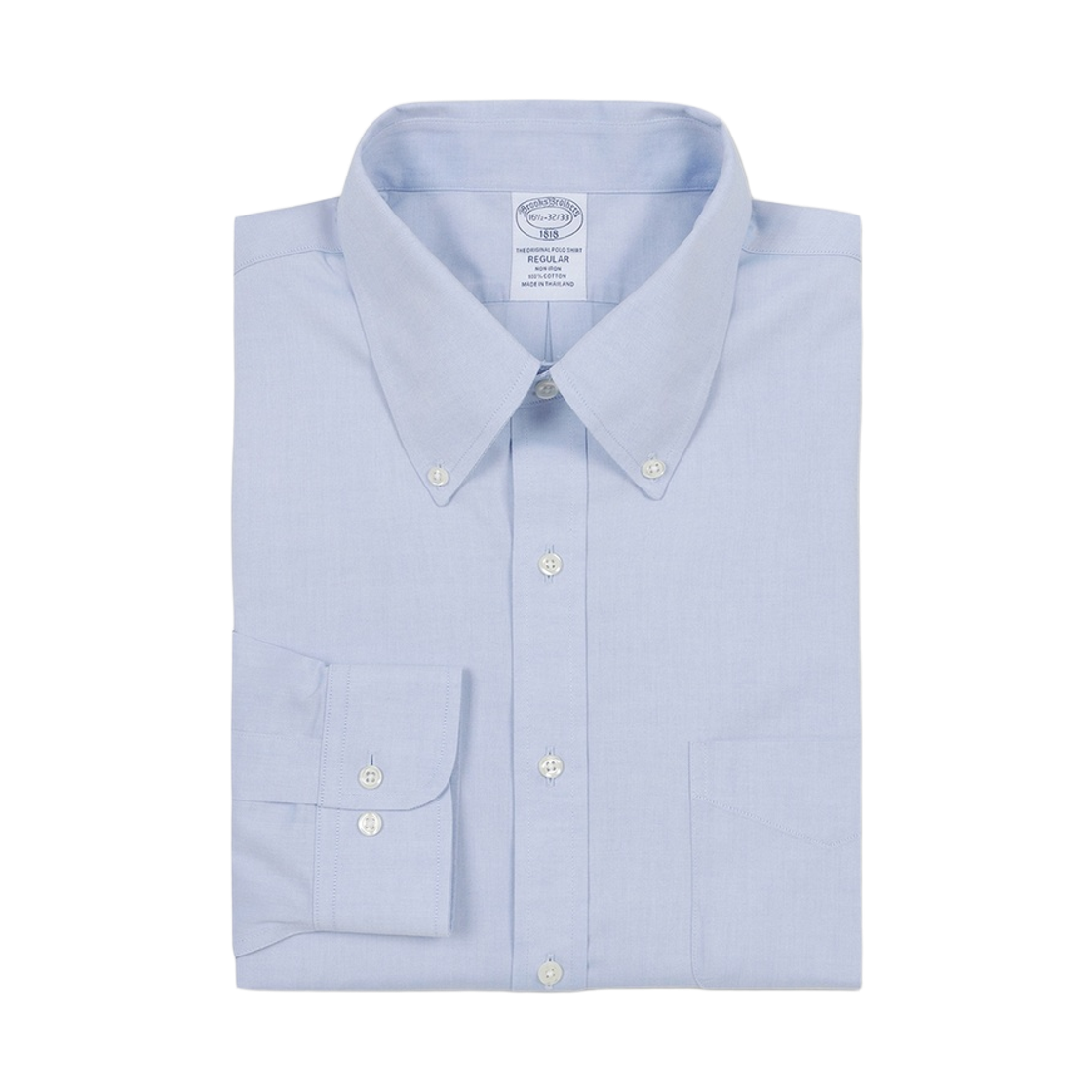 브룩스브라더스 레귤러핏 논아이론 폴로버튼다운 드레스셔츠 라이트블루(BrooksBrothers Regular Fit Non-Iron Polo Button Down Dress Shirt Light Blue) - 2