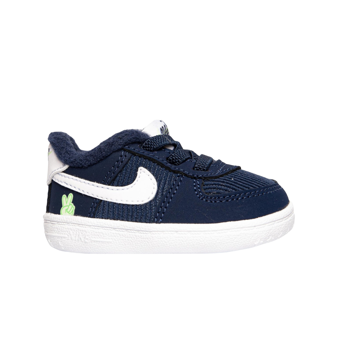 DB4078-400 (CB) Nike Air Force 1 SE Crib Midnight Navy Lime Glow