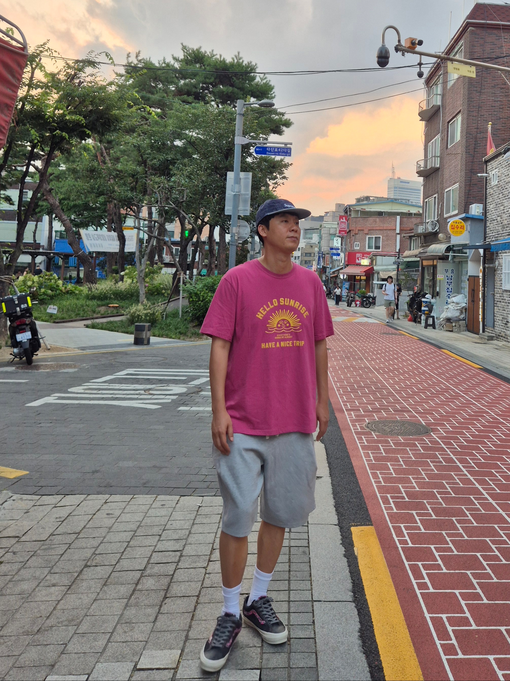 Vans Premium Old Skool 36 LX Souvenir Faded Black, Knitted Bermuda Traning Half Pants Melange Grey 착용 스타일 - 1