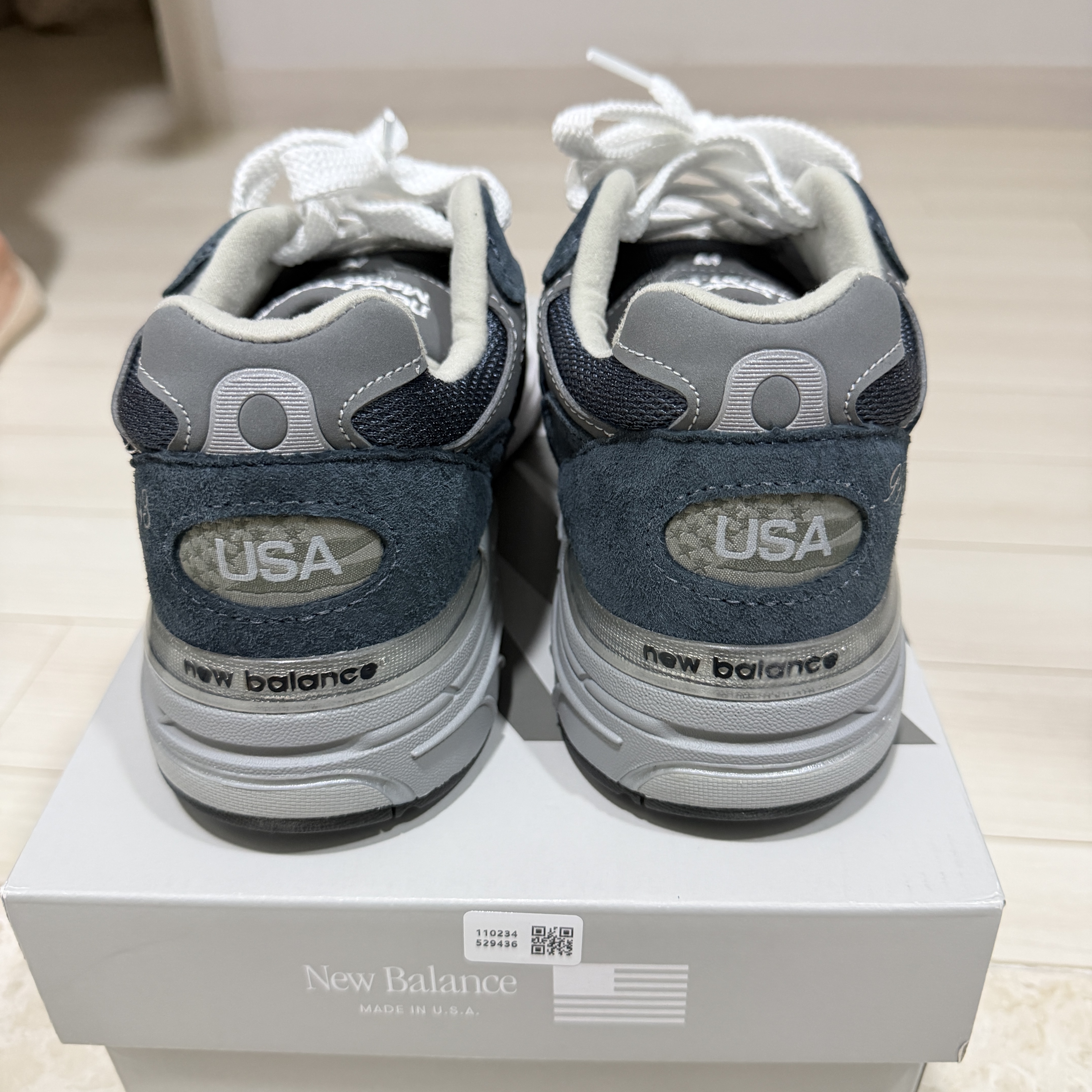 New Balance 993 Made in USA Navy - D Standard 착용 스타일 - 2