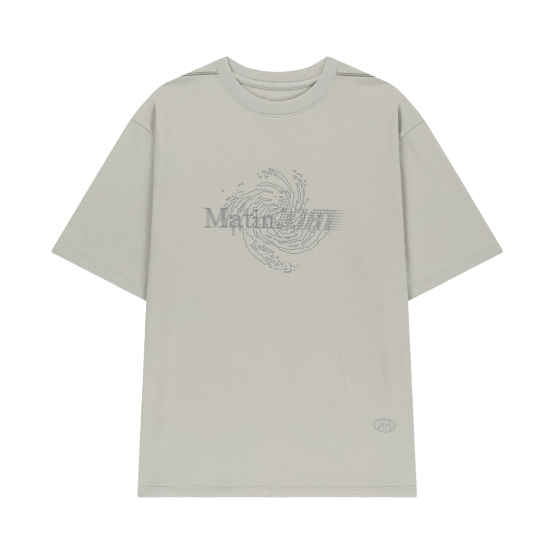 MK2677TS203ULG Matin Kim Matin Pace Vortex Graffiti Top in Light Grey