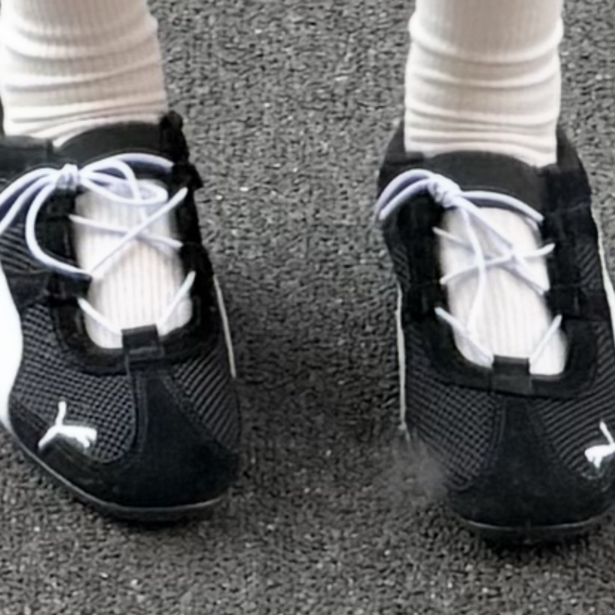(W) Puma Speedcat Go Puma Black Puma White 착용 스타일